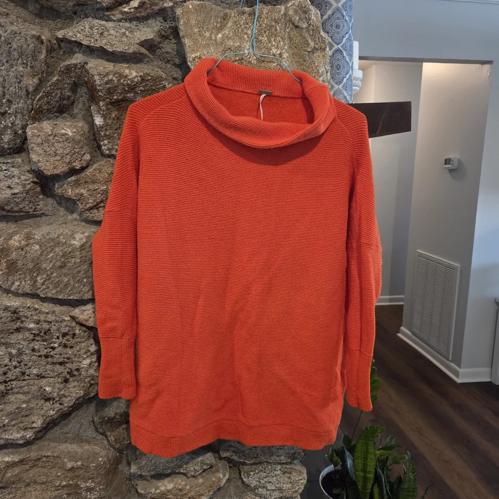 Free People Vibrant Orange Turtleneck Sweater - Picture 5 of 8
